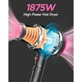 thumbnail image 2 of Wavytalk Ionic Hair Dryer, 1875W Blow Dryer with Diffuser for Curly Hair Quiet Compact Design, Black, 2 of 7