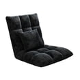 thumbnail image 2 of Sofá De Piso Plegable, Sofá Cama Individual Suave Para Sala De Estar, Habitación De Invitados, Hogar, Negro, 2 of 9