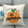 thumbnail image 1 of 1PC Halloween Black Plaid Pumpkin Linen Encrypted Linen Pillowcase Cushion Cover, 1 of 3