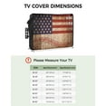 thumbnail image 2 of Outdoor Tv Cover 50 To 55 Inch, Rustic America Flag Baseball Design Waterproof And Weatherproof Tv Covers Tv Display Protectors For Outside Flat Screen Tv 52x30x4.5In, 2 of 6