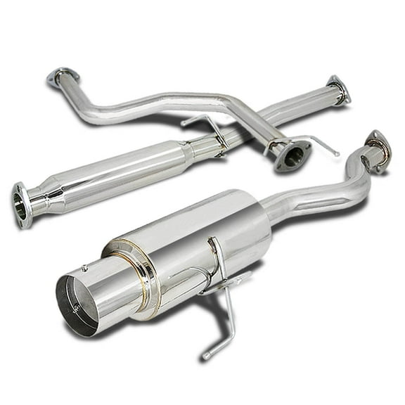 DNA Motoring For 94-01 Acura Integra GSR Type-R 4.5" Muffler Tip Cat-Back Exhaust Upgrade Kit w/Silencer