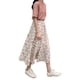 thumbnail image 2 of Falda larga con estampado floral, cintura alta elástica, corte A, suave, transpirable, para mujer, para ir de compras, citas, uso diario, falda XL, 2 of 12