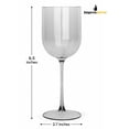 thumbnail image 3 of Impresserve 12 oz Gray Plastic Wine Goblets, Disposable Party Glasses (Set of 5), 3 of 9