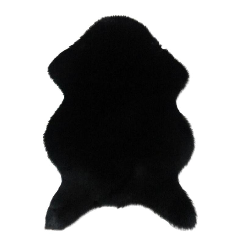 New Soft Plain Soft Fluffy Bedroom Faux Fur Fake Single Sheepskin Rugs Hairy Mat 
