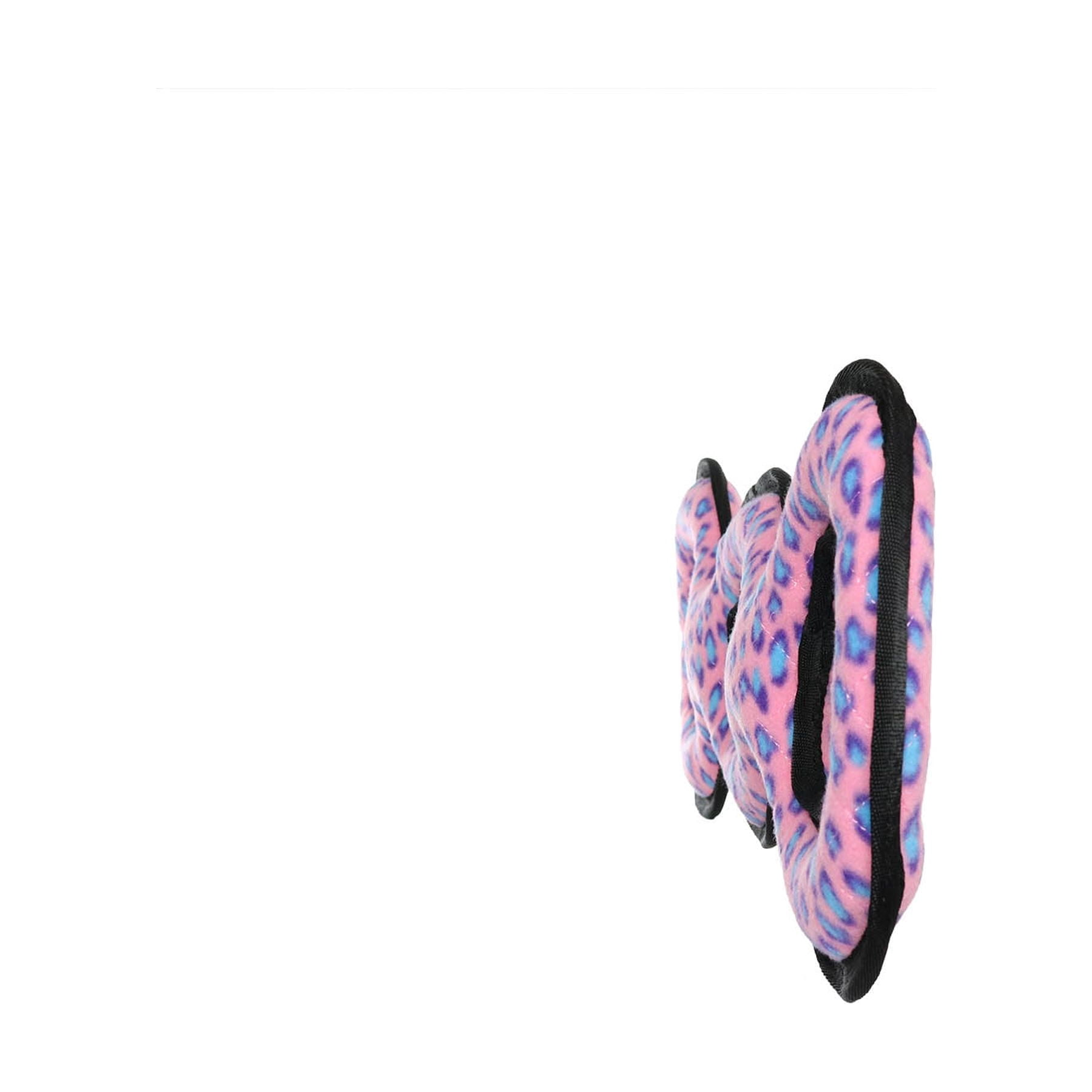 TUFFY® Ultimate 3WayTug Pink Leopard, 2-Pack, Durable Plush Squeaky Dog Toys