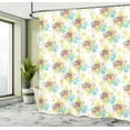 thumbnail image 4 of Ambesonne Nautical Shower Curtain, Colorful Fish and Circles, 69"Wx70"L, Pale Fuchsia Pink and Yellow, 4 of 4