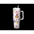 thumbnail image 2 of 40oz Princess Tumbler with Handle - Cinderella Belle Ariel Tiana Snow White Rapunzel Cartoon Tumbler, Fairy Tale Castle Cup, Gift for Her, 2 of 3