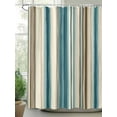 thumbnail image 2 of Turquoise Beige Stall Shower Curtain, Waterproof Shower Curtains for Bathroom, Boho Vertical Stripes Bohemian Retro Washable Fabric Cloth Bath Curtain for Bathtub Decoration with Hooks 36x72 Inches, 2 of 6