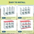 thumbnail image 5 of Lumiparty 6-Compartment Galvanized Steel Chicken Nesting Box with Rollaway Design, Red, 5 of 7