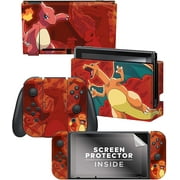 Controller Gear Officially Licensed Nintendo Switch Skin & Screen Protector Set - Pokemon - "Charmander Evolutions Set 1" - Nintendo Switch