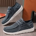 thumbnail image 2 of Men's Casual Slip-on Loafers Stretch Shoes，Comfortable & Light-Weight，Black、Gray、Light Blue, 2 of 6