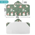 thumbnail image 4 of Yayeee Kids Hooded Towel with Hand Pockets Beach Soft Absorbent Bath Wrap 50 x 23.5 inch, Christmas Santa, 4 of 5