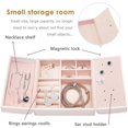 thumbnail image 5 of Double Open Small Jewelry Boxes Jewelry Box Leather Look Butterfly Decoration Display Storage Organi, 5 of 5