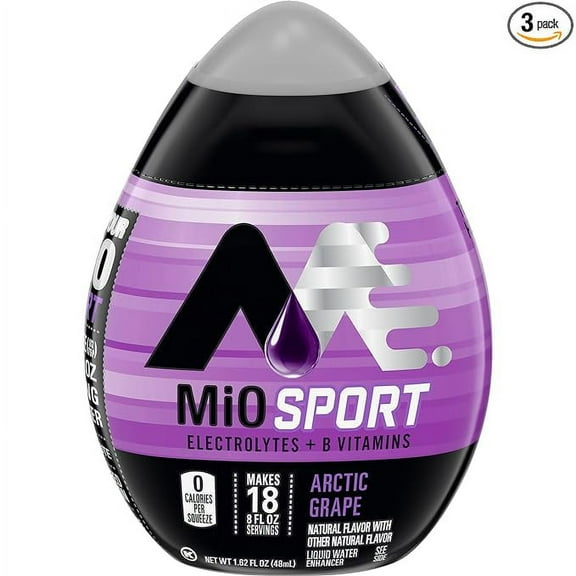 Mio Sport Liquid Water Enhancer, Arctic Grape, 1.62 Fluid Ounce (Pack of 3)