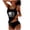 Black, variant on Bathing Suit for Women 4th of July Two-Piece Sexy Bikini with Flag Print, Swimsuit for Women with Padded Bra for USA 250th,Black S