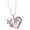 Pink, variant on Mfigree Best Gifts for Women, Heart Necklace Mom Grandma Necklace, Birthday Mothers Day Valentine's Day Jewelry Gifts for Mom Grandma Wife from Daughter Son