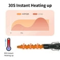 thumbnail image 4 of KIPOZI 1" Spiral Curling Wand Hair Curler Iron for Short and Long Hair, 25mm Ceramic Hair Curling Wand Iron with 15 Adjustment Temp for Bouncy Curls or Big Wave, Dual Voltage, 4 of 7