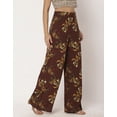thumbnail image 3 of Moomaya Women's Printed Palazzo Pants, High Waist Ankle Length Wide Leg Trousers, 3 of 8