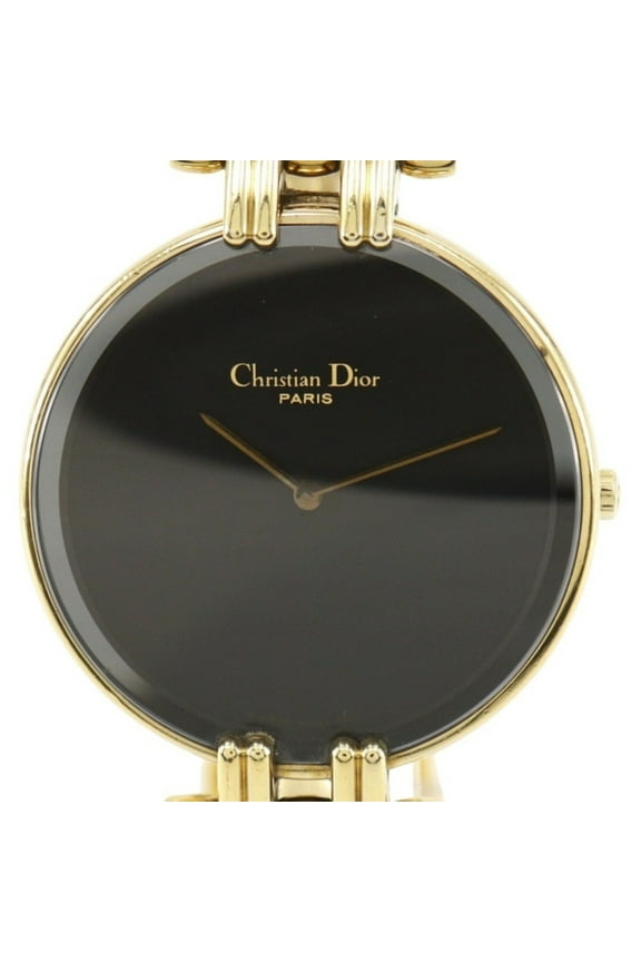 Pre-Owned Christian Dior Bakira Watch 47 154-2 Gold Plated Quartz Analog Display... (Good)