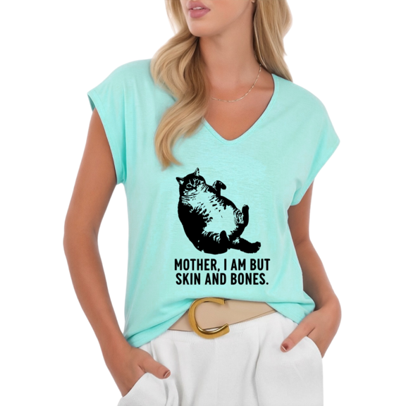 Funny Cat Shirt Print Tshirt Shirts Graphic Tees Blue Women Fat Cat Meme Humor Sleeveless Casual Summer Tee Size S-5XL Tops