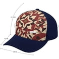 thumbnail image 2 of Light Beige and Red Baseball Cap Classic Golf Cap Soft Dad Hat Multicolor Adjustable Low Profile Hat Unisex, 2 of 6