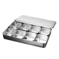 thumbnail image 2 of Caja de acero inoxidable 304 para condimentos, rectangular, comercial, con tapa, para muestras, para refrigerios y helados, 2 of 5