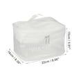 thumbnail image 2 of 1 Pc Women Convenient Square Makeup Bag for Vacation Camping Business Travel White, 2 of 4