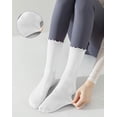 thumbnail image 6 of Yawlsow 4 Pairs Pilates Grip Socks for Woman, Ruffle Frilly Yoga Socks for Barre Ballet Workout Hospital, Size 5-10, 6 of 6