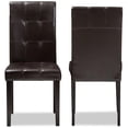 thumbnail image 3 of Bowery Hill Faux Leather Dining Side Chair in Brown (Set of 2), 3 of 7