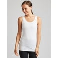 thumbnail image 2 of Kalon Women's 4-Pack Scoop Neck Tank Top Base Layer (XX-Large, White), 2 of 6