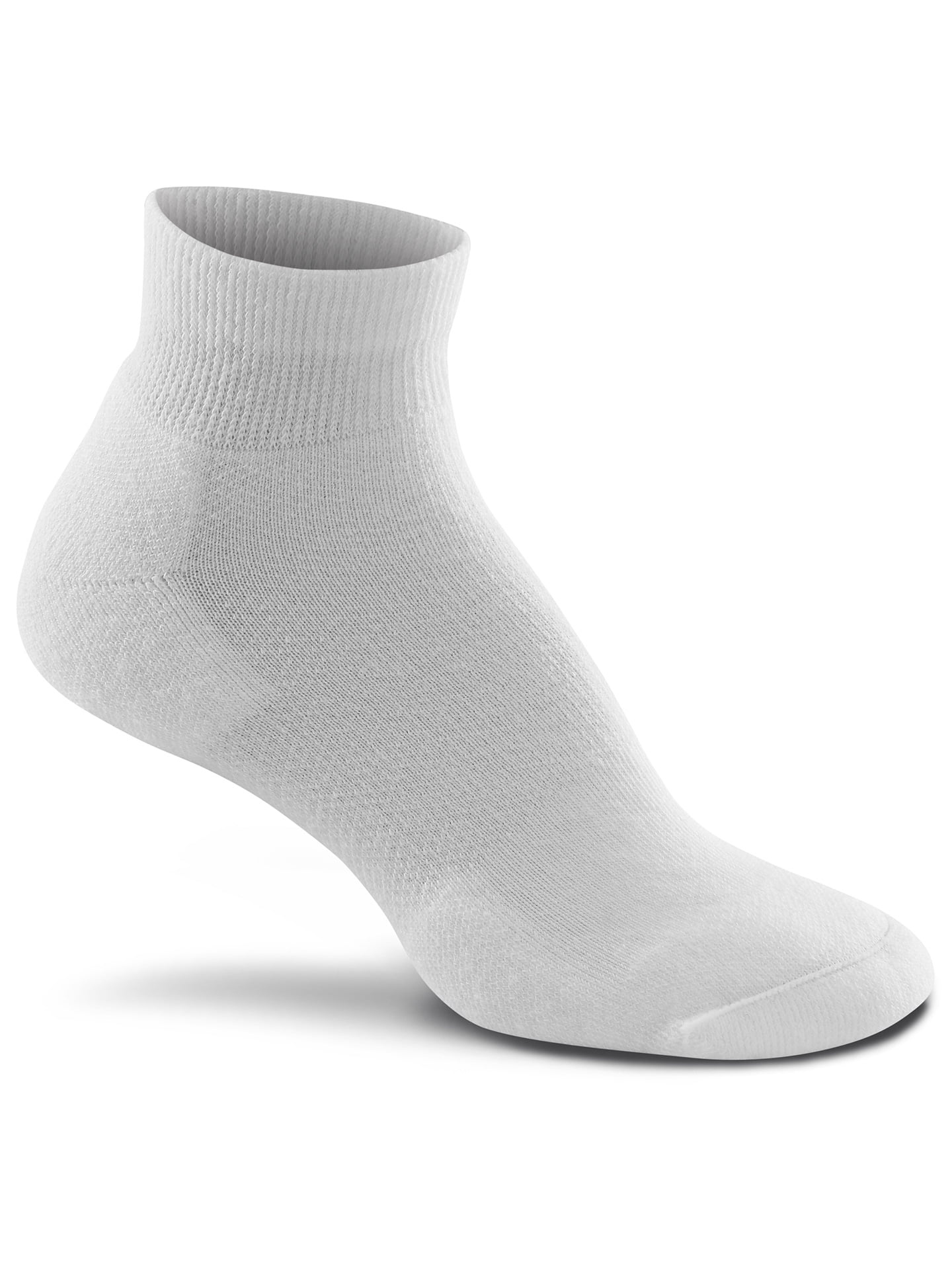 Fox River Women/'s Diabetic Quarter Sock in White//Pink Medium 2-Pack