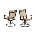 thumbnail image 2 of Swivel Rocker Chair, Cast Aluminum All-weather Comfort Club Arm Patio Dining Chair, Set of 2, 2 of 10