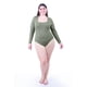 thumbnail image 5 of Body escote cuadrado Roman Fashion /Tallas Extras, 008 (Verde militar) verde 38, 5 of 6