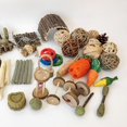 thumbnail image 2 of Juego de juguetes para conejos, combinación de bolas de hierba para hámster, molar, bola de ratán, pastel de hierba, cuerda para morder, madera de manzano, mordedor de cerdo holandés, 2 of 5