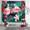 thumbnail image 1 of Tapiz para colgar en la pared con forma de flamenco, selva tropical, 150 x 130 cm, 1 of 1