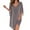 Silver, variant on Antqov Dresses for Women, Solid Color Mesh Silver Print Shimmering 3/4 Sleeve V Neck Cocktail Dress, Party Gathering Breathable Cozy Wedding Guest Dress