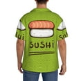 thumbnail image 3 of Kdxio Men'S Hawaiian Shirt For Men Short Sleeve Shirt Fresh Sushi Summer Casual Holiday Beach Button Down T-Shirts, 3 of 5