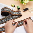 thumbnail image 3 of 10ms 11 Yard 1.9 inch Jacquard Ribbon Trim Ethnic Vintage Embroidered Lace Fabric Boho Single Face Mexican Woven Fringe for Craft DIY Sewing Handmade Bag Clothing Accessories Embellishments, 3 of 5