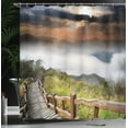 thumbnail image 4 of Ambesonne Nature Shower Curtain, Foggy Sky Italian, 69"Wx70"L, Multicolor, 4 of 5