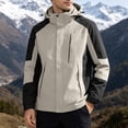 thumbnail image 5 of IROINNID Men's Waterproof Hooded Windbreaker Jacket Color Block Lightweight Outdoor Rain Coat with Adjustable Drawstring and Zipper Pockets for Hiking Camping, 5 of 9