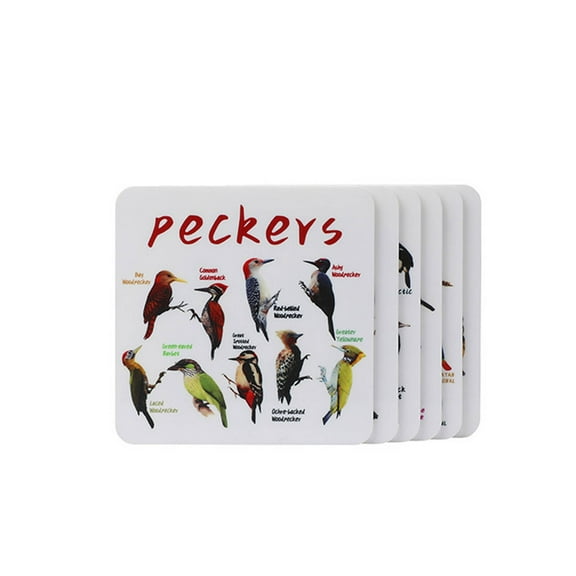 ACDANC Coasters Set of 6 Bird-Shaped Form Coasters for Drinks Pvc Material Drink Coasters Style