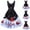 Black, variant on BLTIBY Women's Christmas Dress Printed Pleated Swing Dresses Xmas Sleeveless V Neck Cocktail Prom Party Dress Fashion Outfits 2024 Red XXL