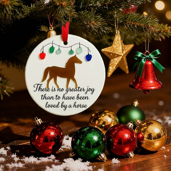 Orangide Christmas Horse Ornaments for Tree Horse Gifts for Christmas Hanging Horse Lovers,Girls & Women,Rustic Farm Animal Keepsak