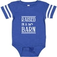 thumbnail image 3 of Inktastic Raised in a Barn in White Boys or Girls Baby Bodysuit, 3 of 5