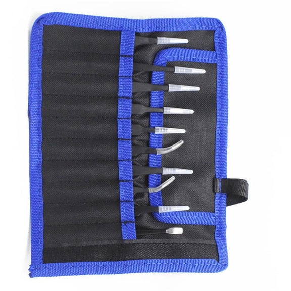 10/11Pieces Professional Tweezers for Electronics, Jewelry, and Models Repair