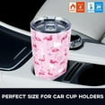 thumbnail image 4 of Pink Flamingo Tumbler with Lid and Straw, Flamingo Gifts for Women Girls Flamingo Lovers, Watercolor Flamingo Cup Water Bottle Coffee Mug Stainless Steel Vacuum Insulated Tumblers 20 Oz, 4 of 6