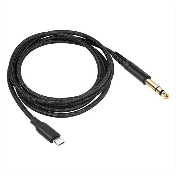 Cable de Audio Estéreo Auxiliar Macho USB Tipo C A TRS Macho de 1/4 Pulgada y 6,35 mm para Amplificador, Mezclador, Cine en Casa, Altavoz
