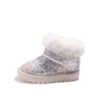 thumbnail image 5 of Botas de nieve para niños y mujeres, zapatos cálidos de algodón con forro polar, de cuero integrado, calzado para exteriores, novedad de invierno de 2023, 5 of 5
