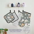 thumbnail image 5 of Llamas and Mountains 5 Pcs Kitchen Set Heat Resistant Oven Mitts and Non-Slip Pot Holders with Adjustable Cooking Apron, 5 of 6