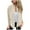 White, variant on MELDVDIB Womens Zipper Fleece Coats Fashion Casual Stand Collar Jackets Fall Winter Long Sleeve Solid Color Warm Lounge Outwear Tops